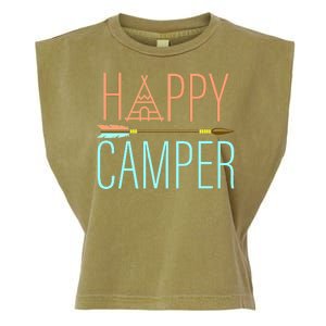 Happy Camper Funny Camping Garment-Dyed Women's Muscle Tee