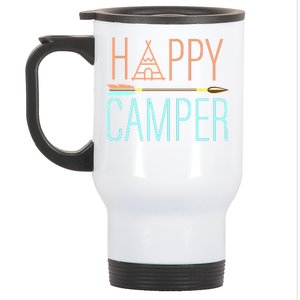 Happy Camper Funny Camping Stainless Steel Travel Mug