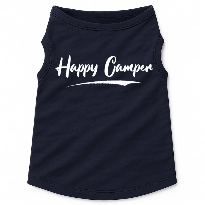 Happy Camper Funny Camping Meme Doggie Tank