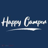 Happy Camper Funny Camping Meme Flatbill Hat