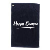 Happy Camper Funny Camping Meme Golf Towel