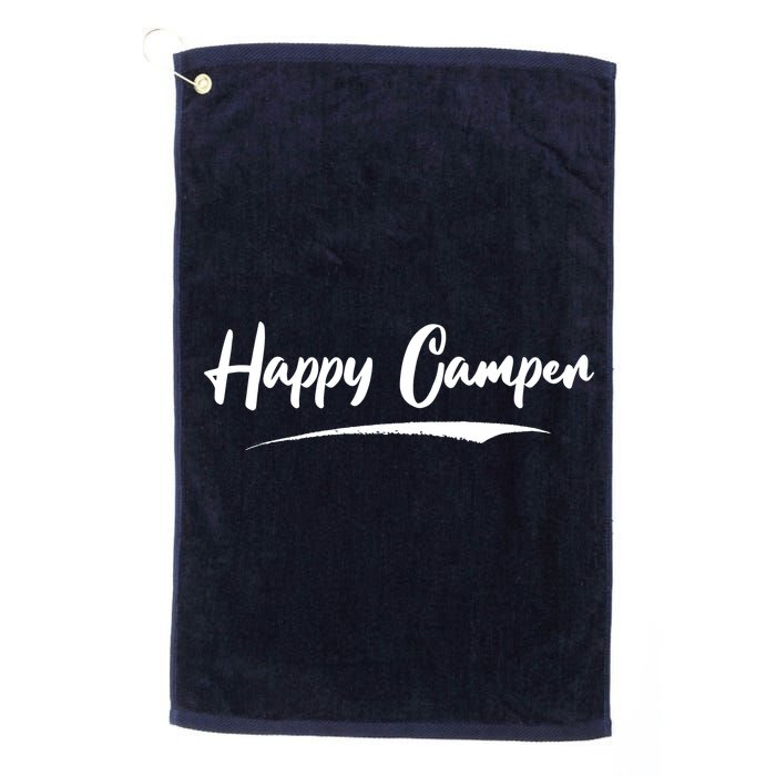 Happy Camper Funny Camping Meme Golf Towel