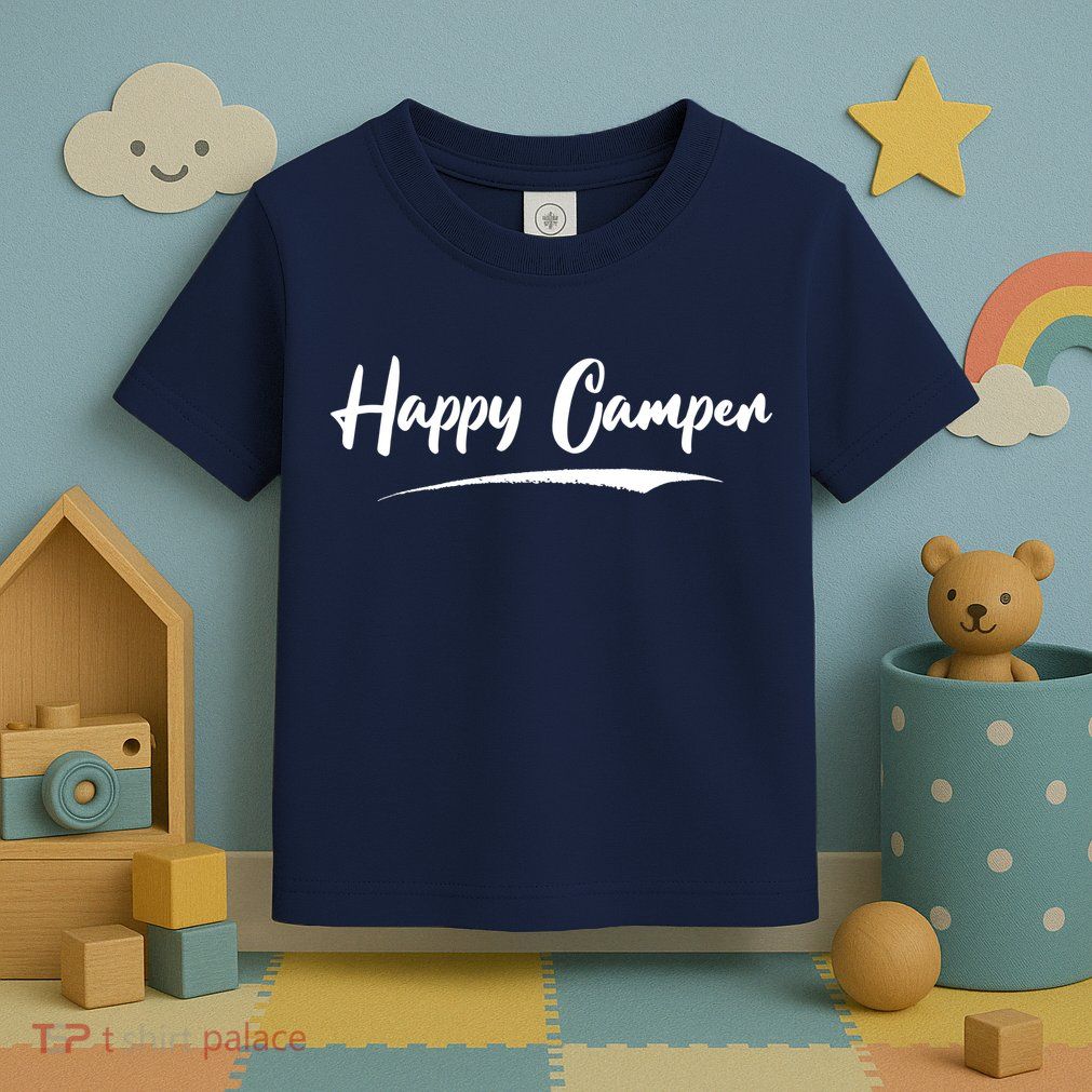 Happy Camper Funny Camping Meme Toddler T-Shirt