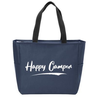 Happy Camper Funny Camping Meme Zip Tote Bag