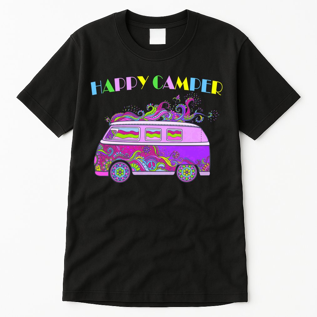 Happy Camper Hippie Van Tall T-Shirt