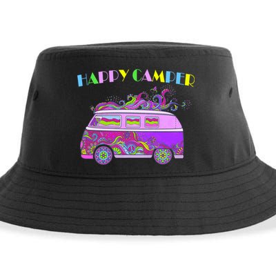 Happy Camper Hippie Van Sustainable Bucket Hat