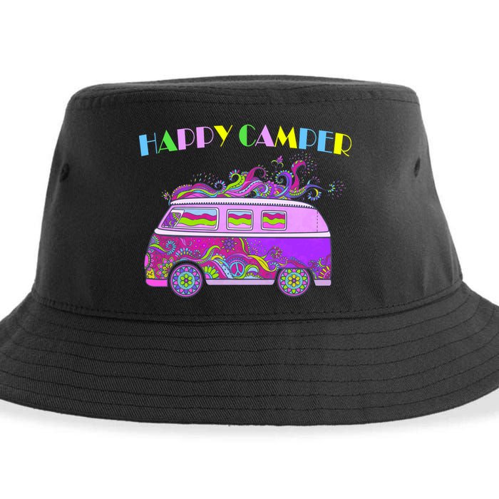 Happy Camper Hippie Van Sustainable Bucket Hat