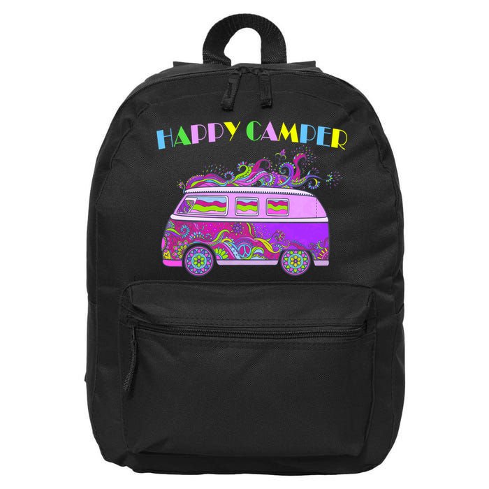 Happy Camper Hippie Van 16 in Basic Backpack
