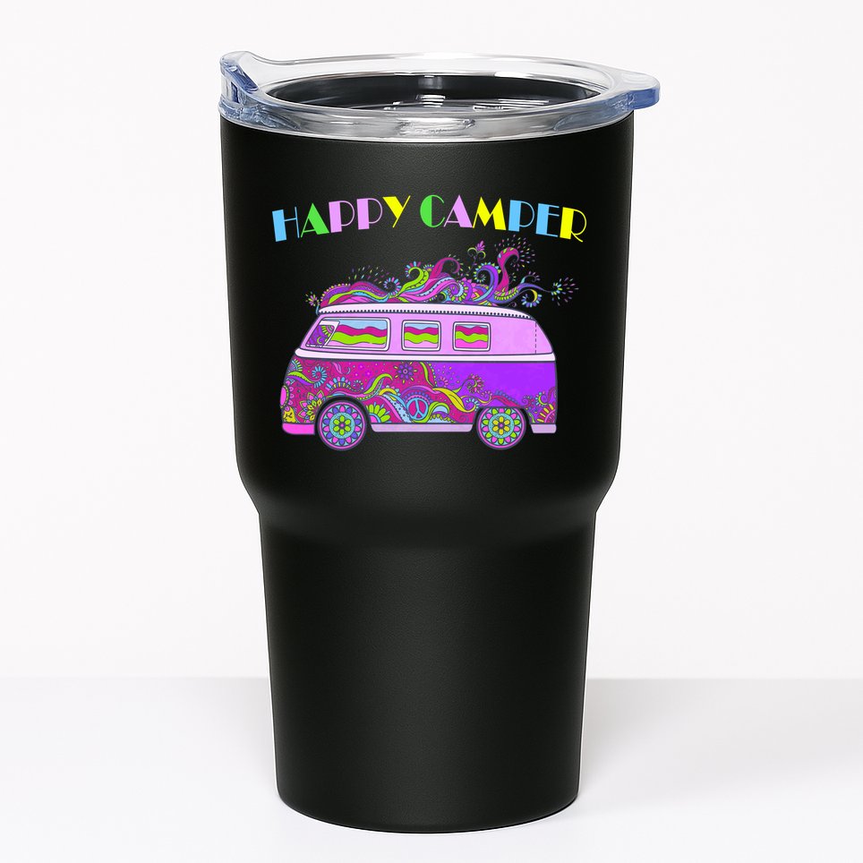 Happy Camper Hippie Van Tumbler