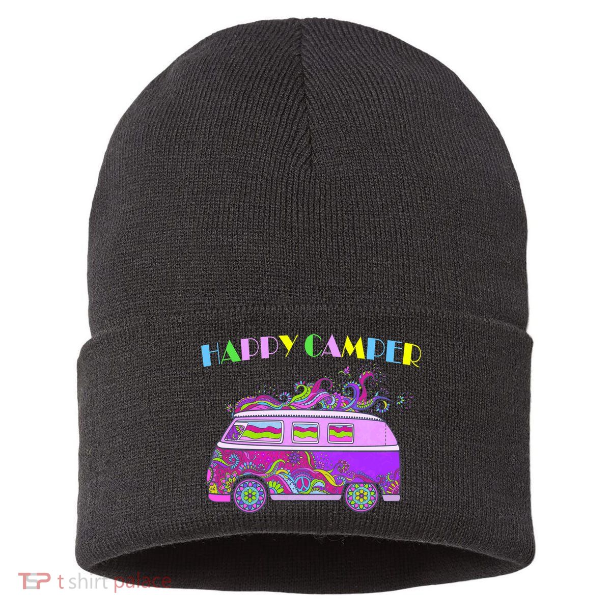 Happy Camper Hippie Van Sustainable Knit Beanie