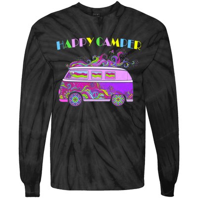 Happy Camper Hippie Van Tie-Dye Long Sleeve Shirt