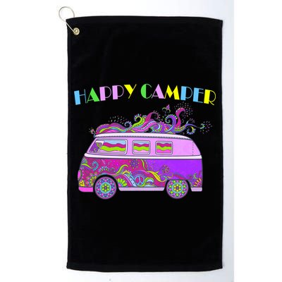 Happy Camper Hippie Van Golf Towel