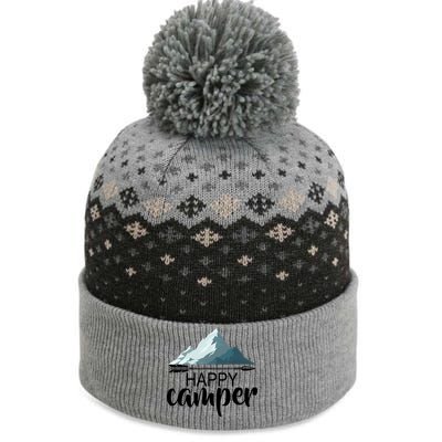 Happy Camper In The Mountains The Baniff Cuffed Pom Beanie