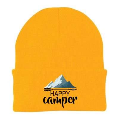 Happy Camper In The Mountains Knit Cap Winter Beanie