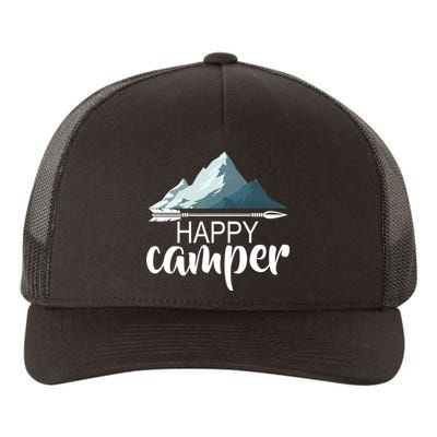 Happy Camper In The Mountains Yupoong Adult 5-Panel Trucker Hat