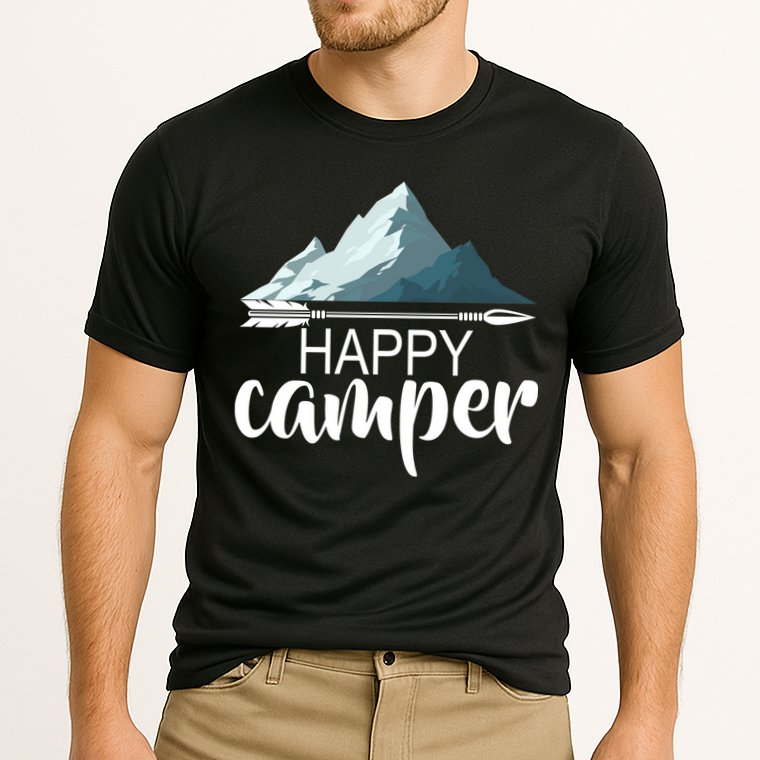 Happy Camper In The Mountains Performance Shirt