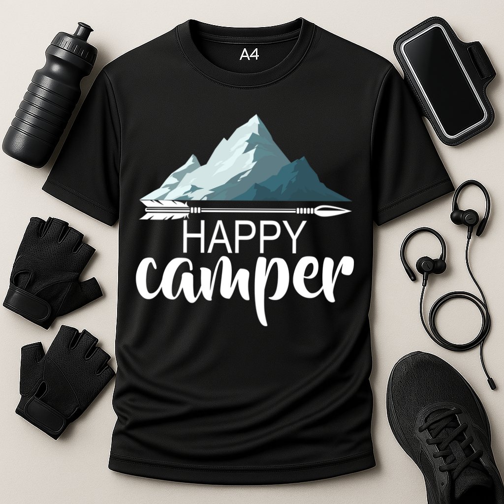 Happy Camper In The Mountains Performance Shirt