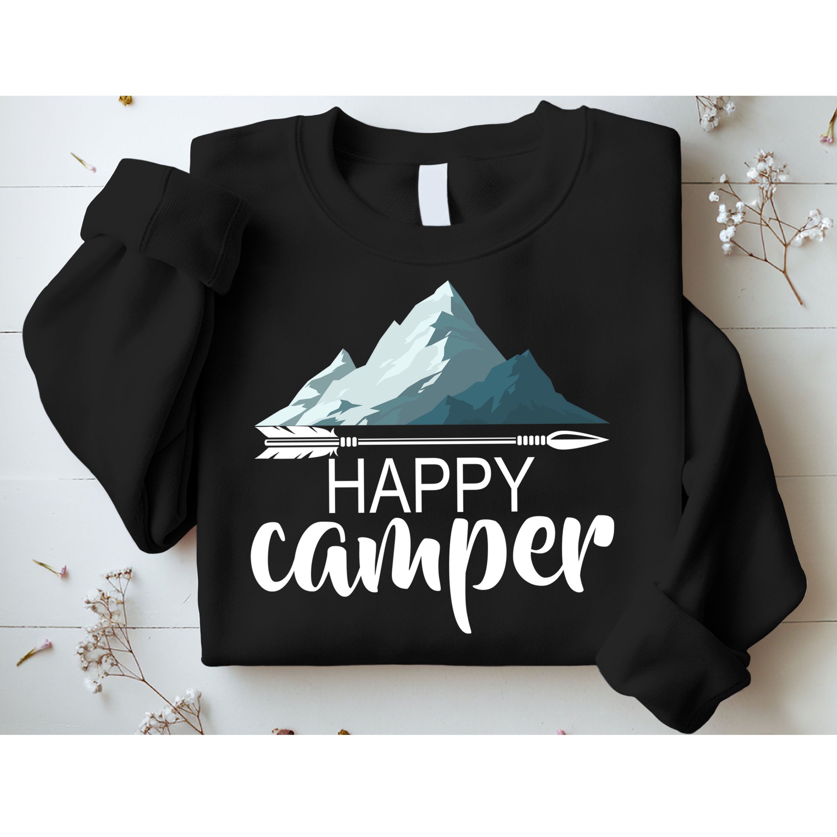 Happy Camper In The Mountains Sweatshirt
