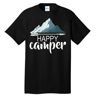 Happy Camper In The Mountains Tall T-Shirt