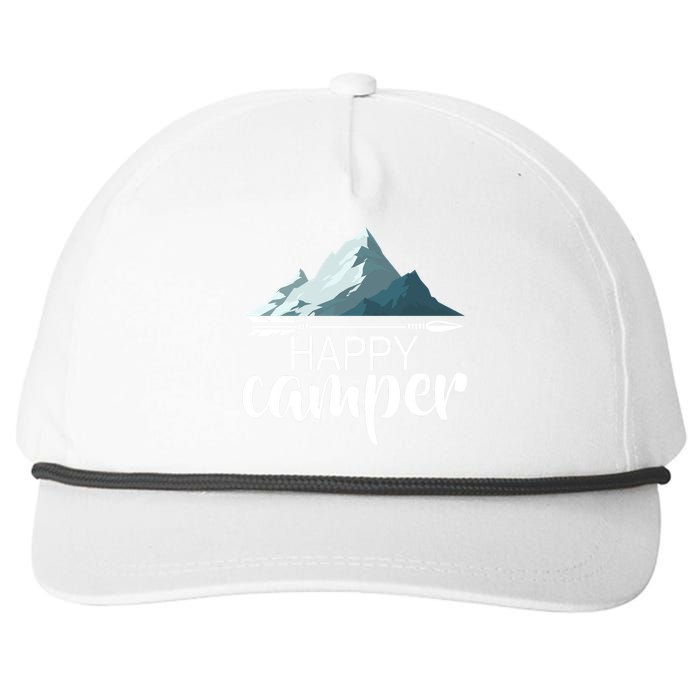 Happy Camper In The Mountains Snapback Five-Panel Rope Hat