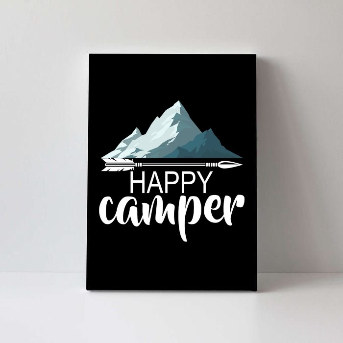 Happy Camper In The Mountains Canvas