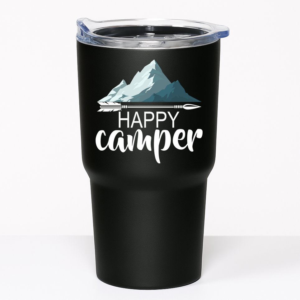 Happy Camper In The Mountains Tumbler