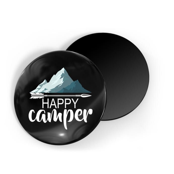 Happy Camper In The Mountains Magnet