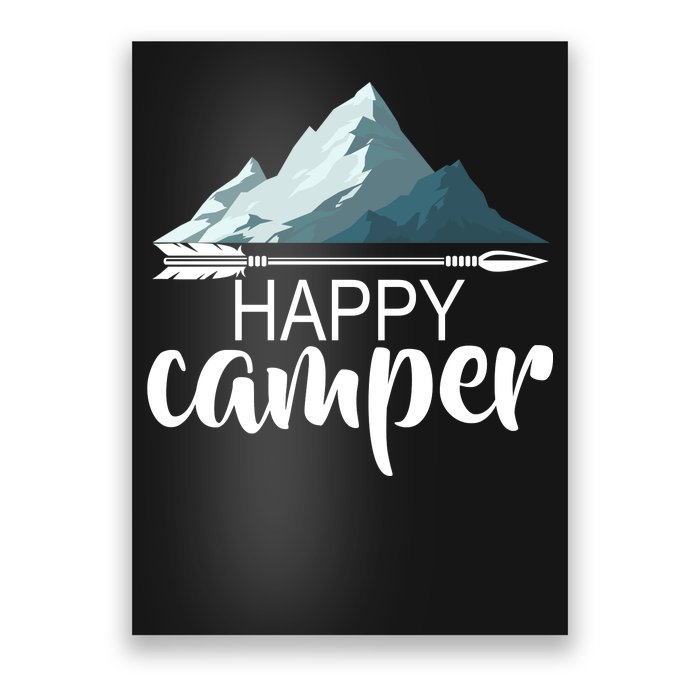 Happy Camper In The Mountains Poster