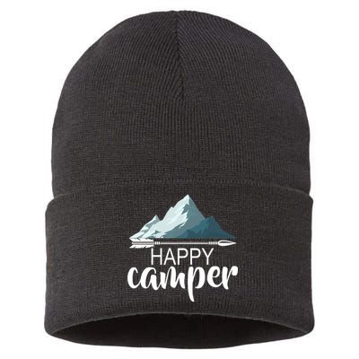 Happy Camper In The Mountains Sustainable Knit Beanie