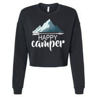 Happy Camper In The Mountains Cropped Pullover Crew