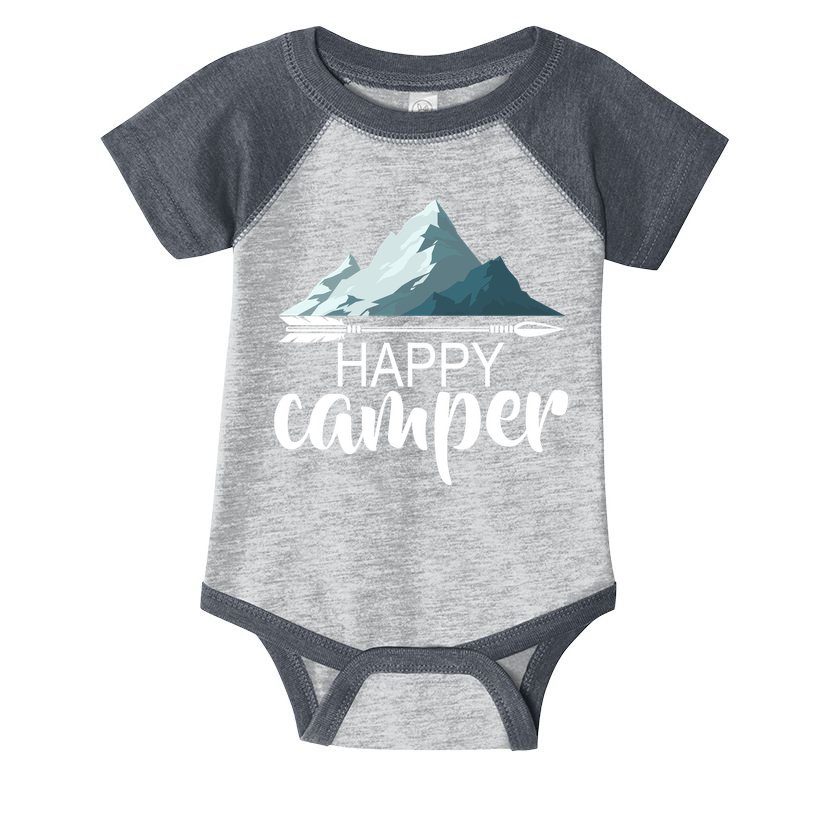 Happy Camper In The Mountains Infant Baby Jersey Bodysuit