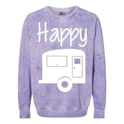 Happy Camper RV Camping Colorblast Crewneck Sweatshirt