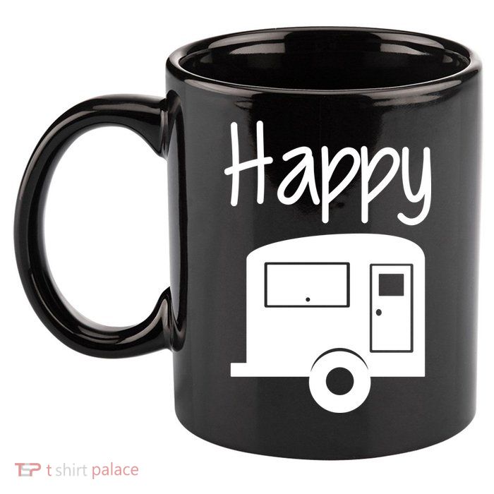 Happy Camper RV Camping 11oz C Handle Ceramic Mug