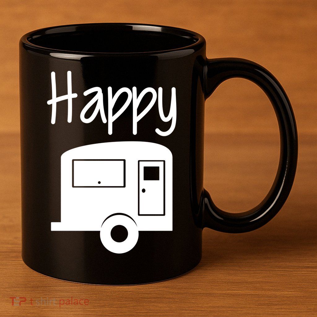 Happy Camper RV Camping 11oz C Handle Ceramic Mug