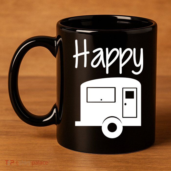 Happy Camper RV Camping 11oz C Handle Ceramic Mug