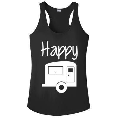 Happy Camper RV Camping Ladies PosiCharge Competitor Racerback Tank