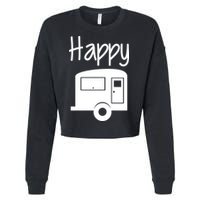 Happy Camper RV Camping Cropped Pullover Crew