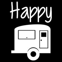 Happy Camper RV Camping Wool Snapback Cap