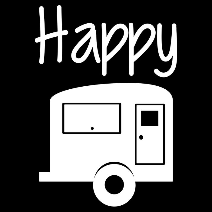 Happy Camper RV Camping Wool Snapback Cap