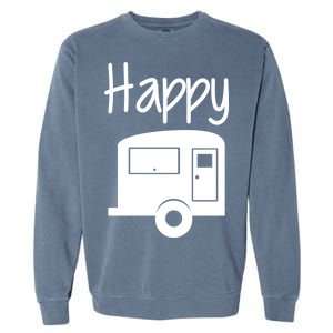 Happy Camper RV Camping Garment-Dyed Sweatshirt