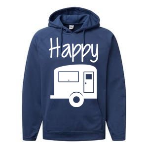 Happy Camper RV Camping Performance Fleece Hoodie