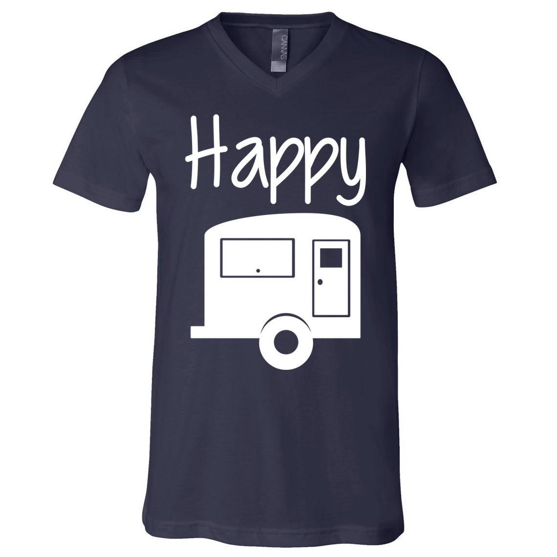 Happy Camper RV Camping V-Neck T-Shirt