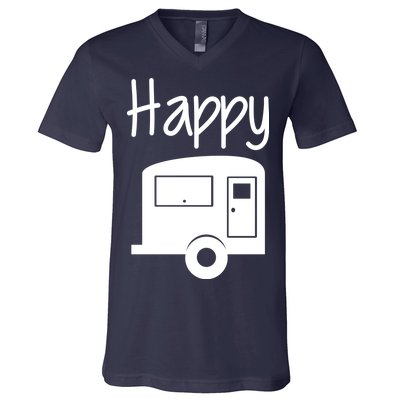 Happy Camper RV Camping V-Neck T-Shirt