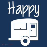 Happy Camper RV Camping Button