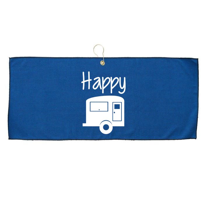 Happy Camper RV Camping Large Microfiber Waffle Golf Towel