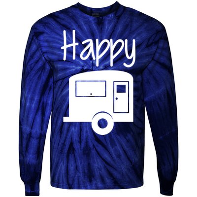 Happy Camper RV Camping Tie-Dye Long Sleeve Shirt