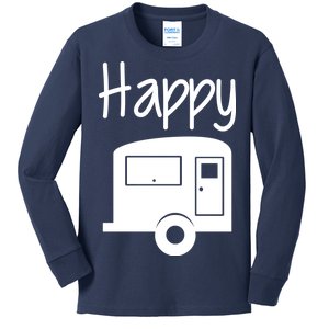 Happy Camper RV Camping Kids Long Sleeve Shirt