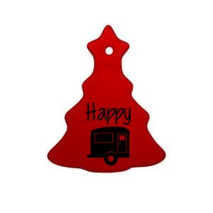 Happy Camper RV Camping Ceramic Tree Ornament