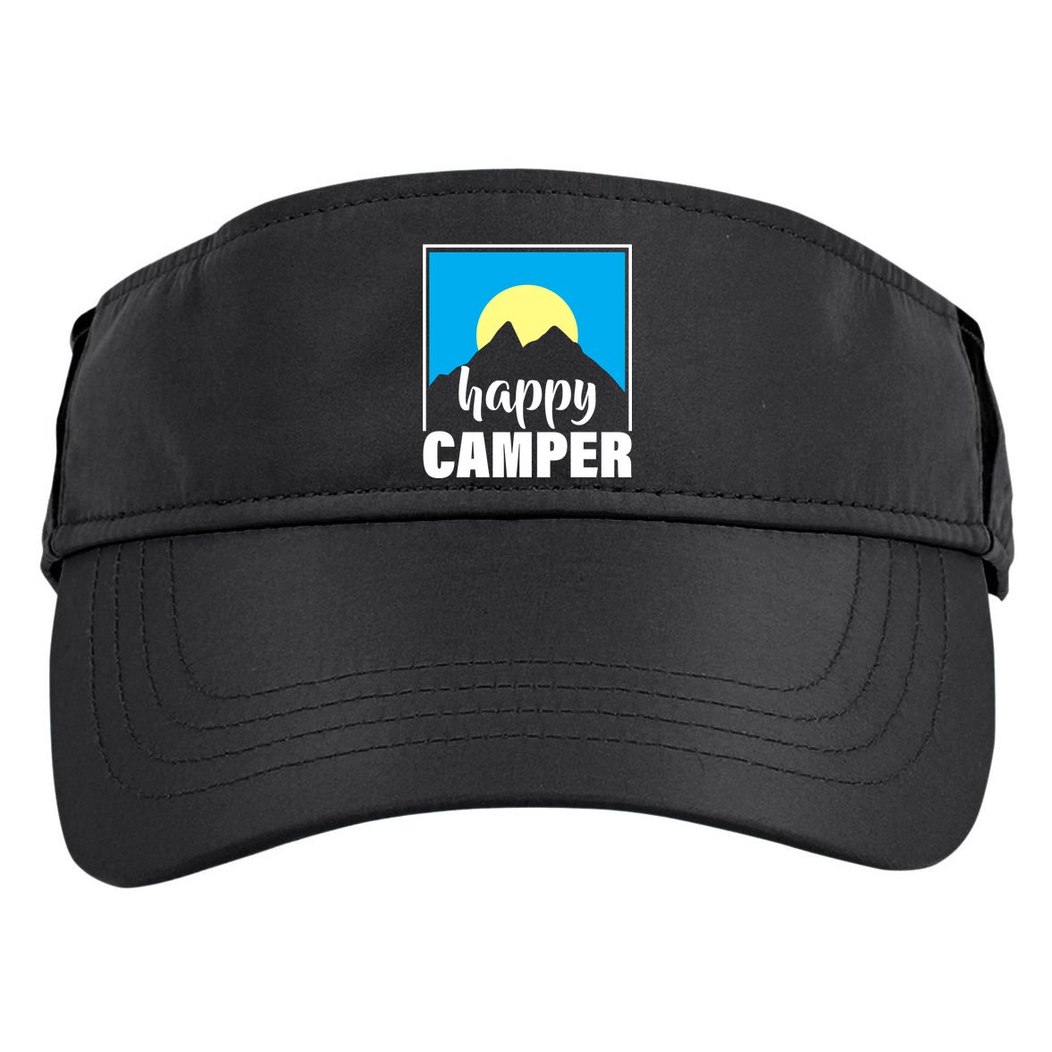 Happy Camper Sunrise Over Mountains Adult Drive Performance Visor