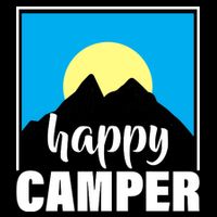 Happy Camper Sunrise Over Mountains Cropped Pullover Crew